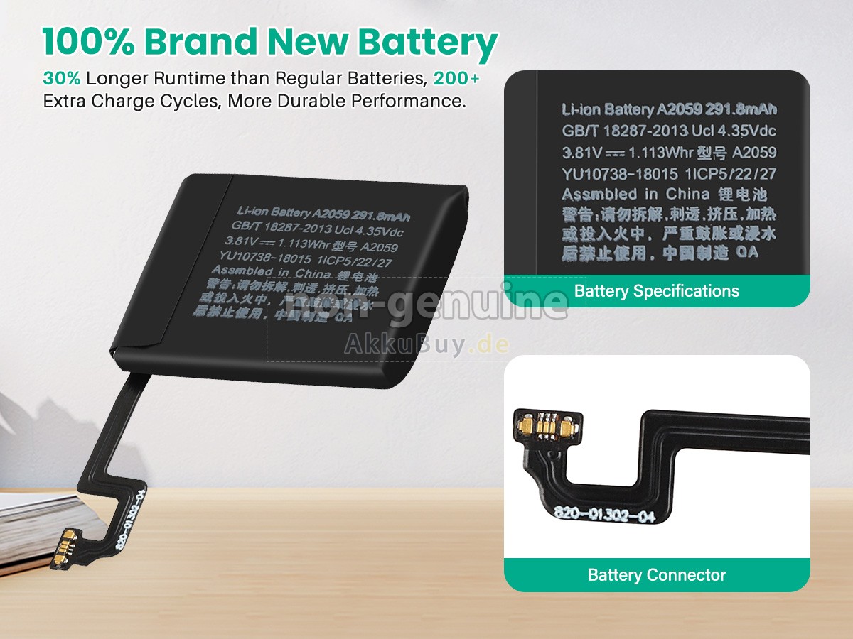 Apple WATCH Series 4 NIKE+ LTE 44MM Ersatzakku