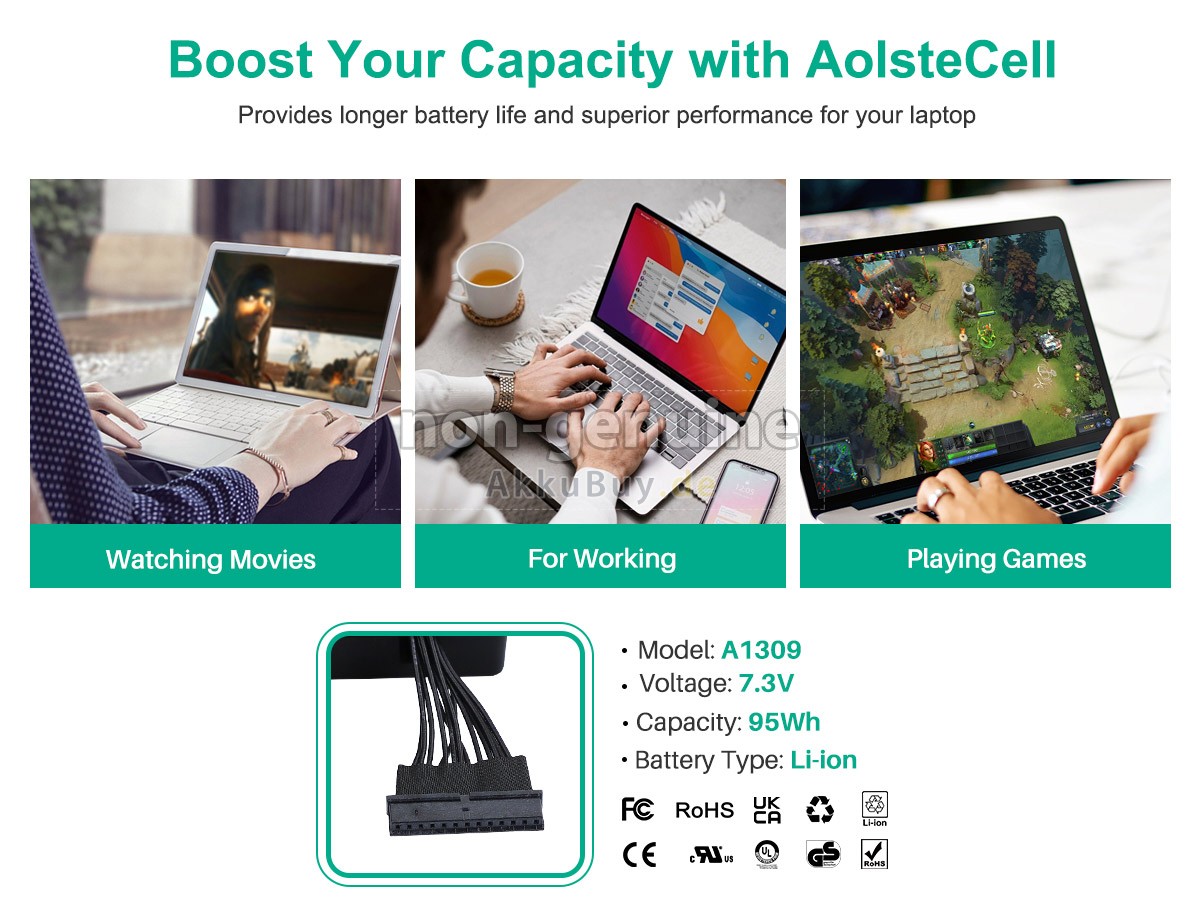 Apple MacBook Pro Core 2 DUO 2.93GHZ 17 inch A1297(EMC 2272) Ersatzakku