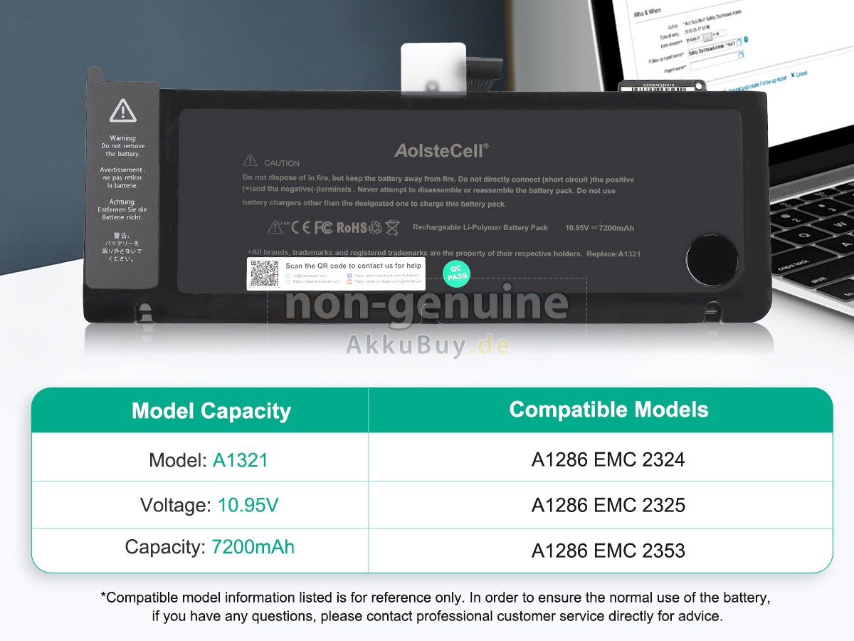 Apple MacBook Pro 15_ MB986LL/A Ersatzakku