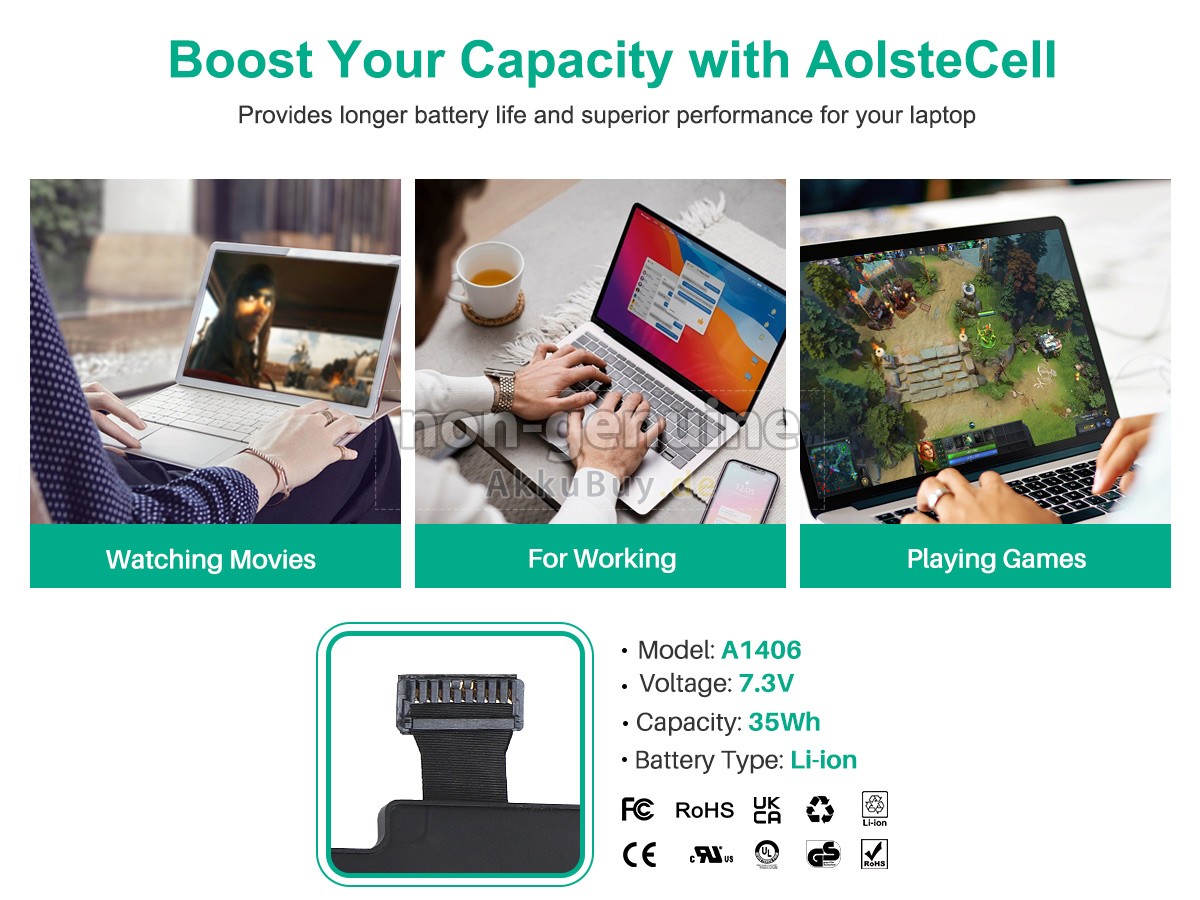 Apple MacBook Air Core I5 1.7GHZ 11 inch A1465(EMC 2558) Ersatzakku