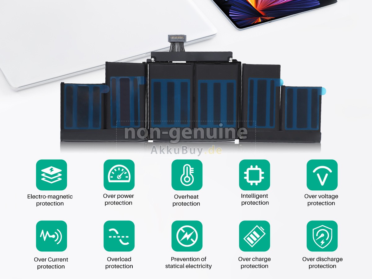 Apple MacBook Pro Core I7 2.3GHZ 15.5 inch Retina A1398(EMC 2512) Ersatzakku