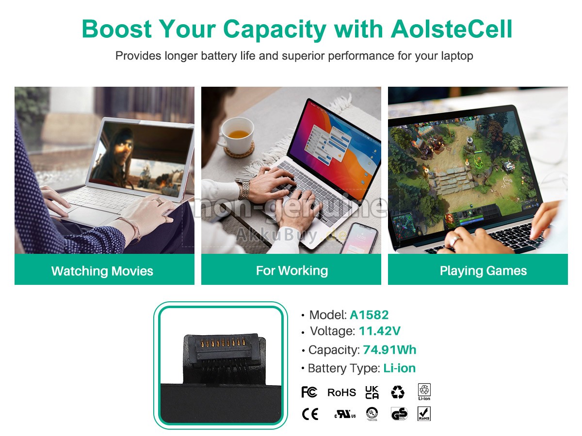 Apple MacBook Pro 13_ Retina A1502 (2015 Year) Ersatzakku