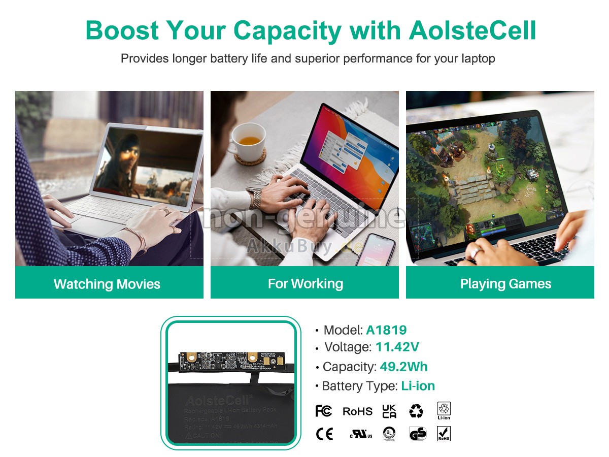 Apple MacBook Pro 13-inch MPXV2LL/A Ersatzakku