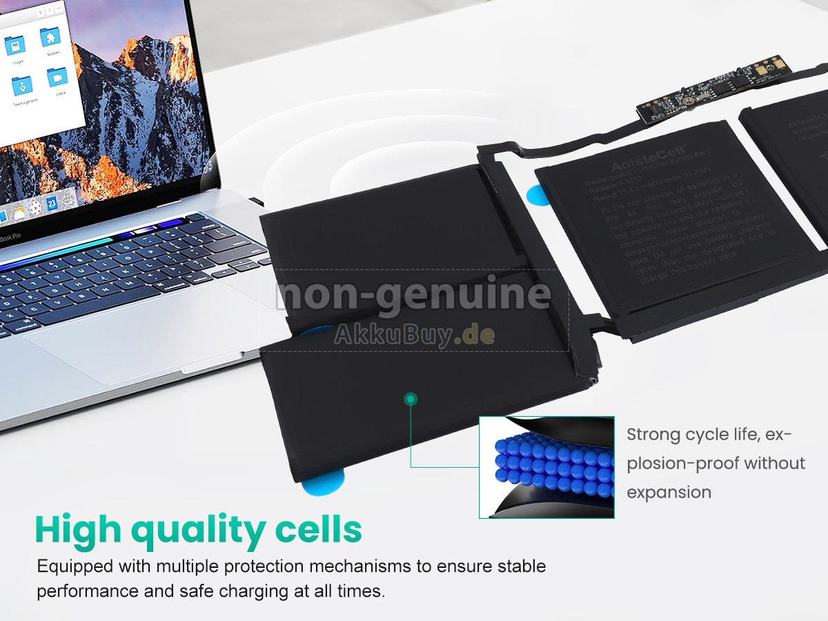 Apple MacBook Pro 16-inch Core I9 2.3GHZ 2019 A2141 EMC 3347 Ersatzakku