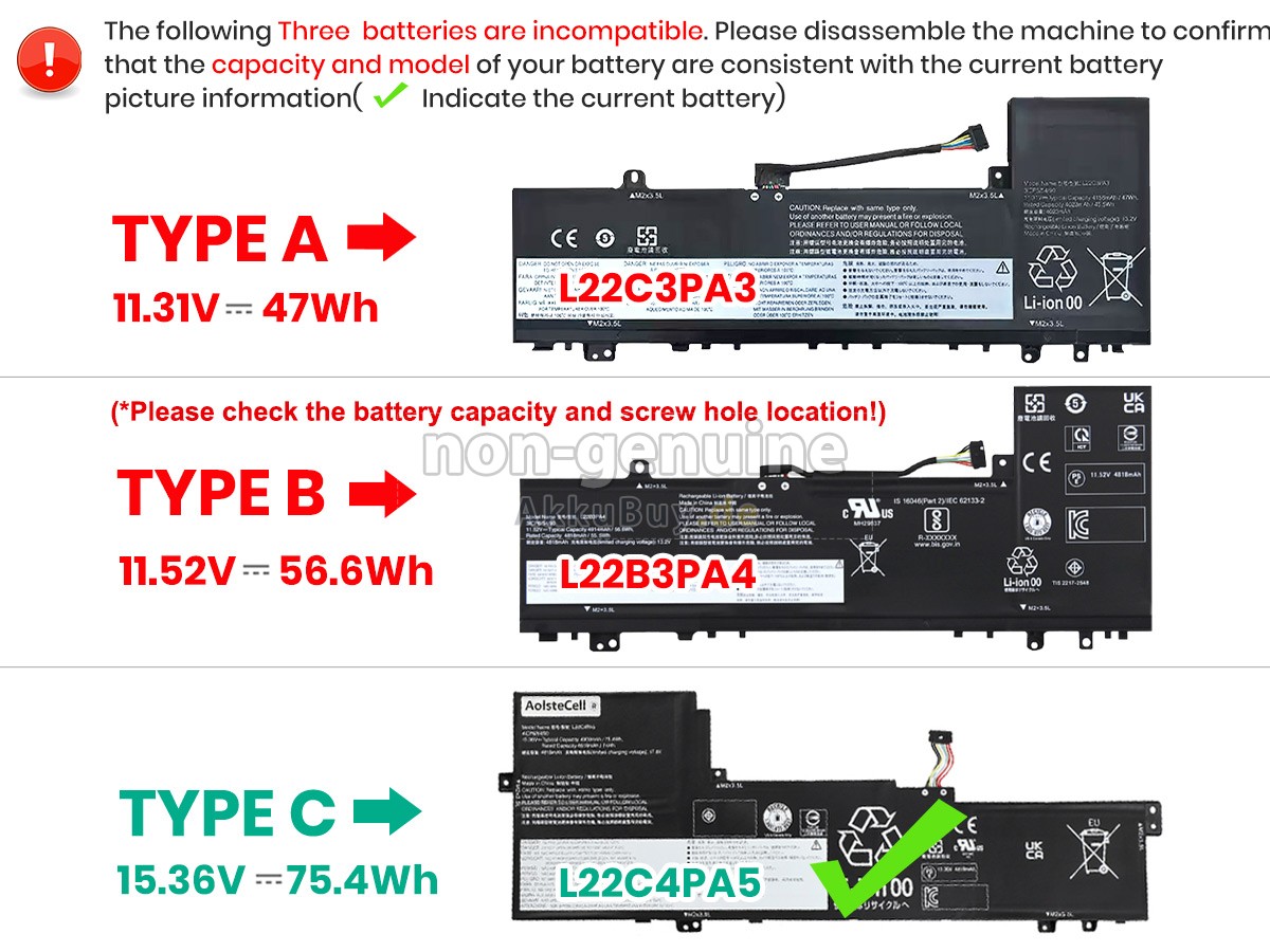 Lenovo IdeaPad SLIM 5 16ABR8-82XG0061MX Ersatzakku